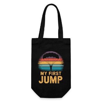 Mon premier saut en parachute rétro - Sac à bouteille - noir - Devant