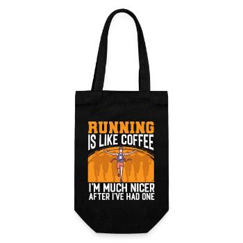 Faire du jogging comme du café, je suis plus sympa en courant - Sac à bouteille - noir - Devant