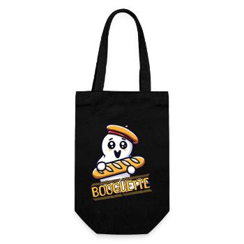 Ghost With Baguette Booguette Fun - Gift Bag for Bottles - black - Front