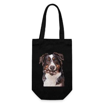 Australian Shepherd - Gift Bag for Bottles - black - Front