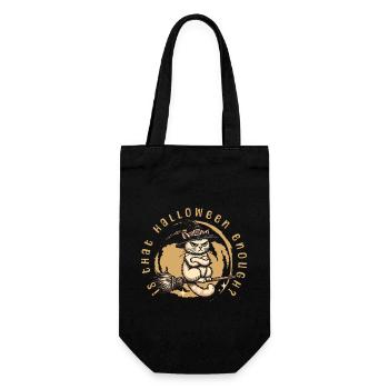 Is Halloween enough witch cat - Gift Bag for Bottles - black - Front