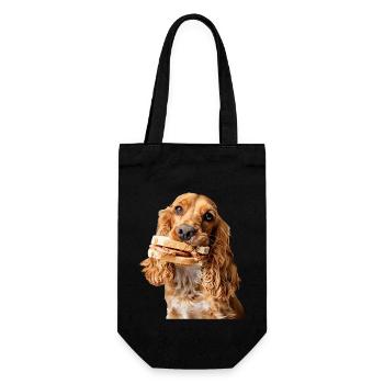Cocker Spaniel - Geschenkbeutel für Flaschen - Schwarz - Vorne
