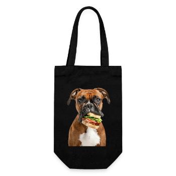 Boxer - Geschenkbeutel für Flaschen - Schwarz - Vorne