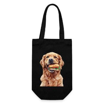 Golden retriever - Sac à bouteille - noir - Devant