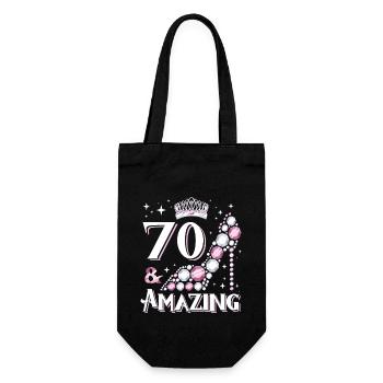 Stylish shoe design for women's 60th birthday - Gift Bag for Bottles - black - Front