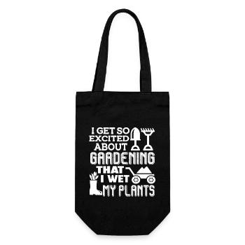 Gardening I Get So Excited About Gardening - Gift Bag for Bottles - black - Front