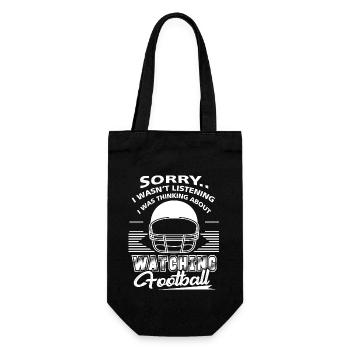 Football Thinking About Watching Football - Gift Bag for Bottles - black - Front