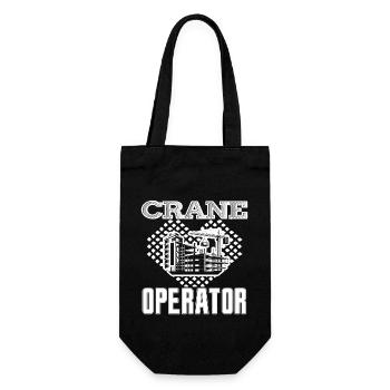 Crane Operator Crane Operator Heart - Gift Bag for Bottles - black - Front