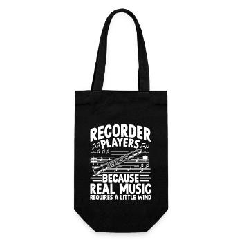 Recorder Players Because Real Music Requires A Lit - Gift Bag for Bottles - black - Front