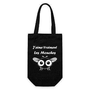 Insecte Citation humour mouche - Sac à bouteille - noir - Devant