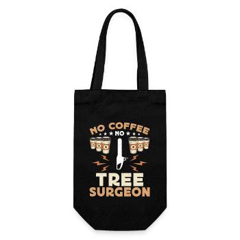 Chirurgien des arbres Pas de café Pas d'amateur de café pour le travail du bois - Sac à bouteille - noir - Devant