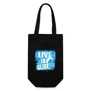 Live to Glide - Le dicton du parapente - Sac à bouteille - noir - Devant
