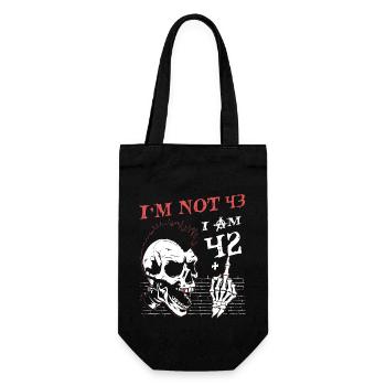J’ai 42 ans et majeur - 43e anniversaire - Sac à bouteille - noir - Devant
