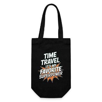 Time travel sci-fi enthusiast and time machine - Gift Bag for Bottles - black - Front