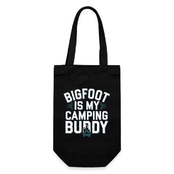 Bigfoot Believer Sasquatch Cryptid Forest Creature - Gift Bag for Bottles - black - Front