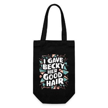 Humour du coiffeur – « J’ai donné à Becky ses beaux cheveux » - Sac à bouteille - noir - Devant