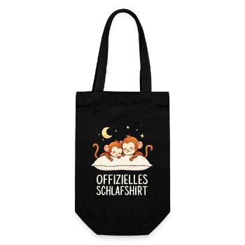 Official Sleep Shirt Monkey Monkey Pair - Gift Bag for Bottles - black - Front