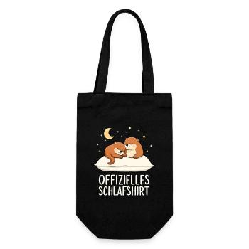 Official Otter Pair Sleep Shirt - Gift Bag for Bottles - black - Front