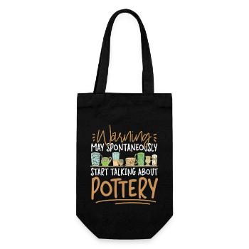 Pottery Ceramics Artist Warning - Geschenkbeutel für Flaschen - Schwarz - Vorne
