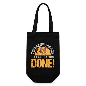 You Run You're Done Jogging Running - Gift Bag for Bottles - black - Front