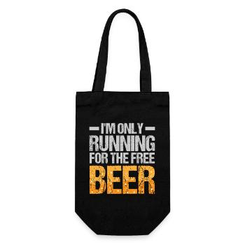 Sprinting For The Free Beer Running - Gift Bag for Bottles - black - Front