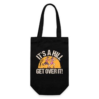Marathon It's A Hill Get Over It Running - Gift Bag for Bottles - black - Front