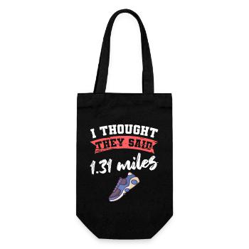 Marathon They Said 1.31 Miles Running - Gift Bag for Bottles - black - Front