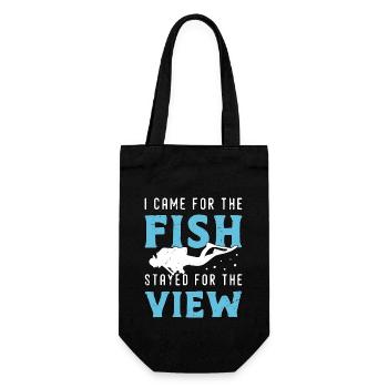 Snorkeling I Came For The Fish Stayed For Diving - Gift Bag for Bottles - black - Front