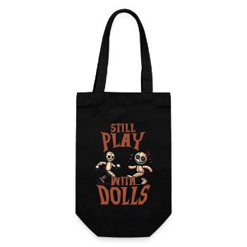 Voodoo Doll Creepy Party Design Still Playing - Gift Bag for Bottles - black - Front