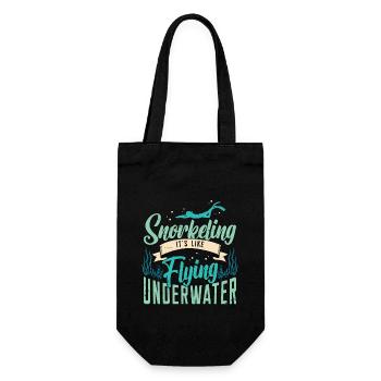 La plongée en apnée, c’est comme voler sous l’eau - Sac à bouteille - noir - Devant