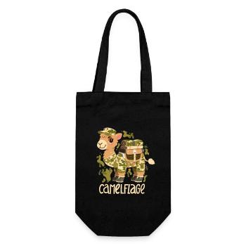 Camelflage - Geschenkbeutel für Flaschen - Schwarz - Vorne