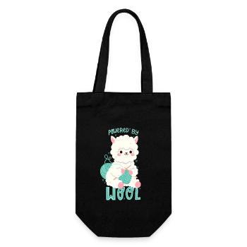 Alpaga avec laine - Sac à bouteille - noir - Devant
