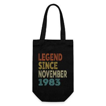 Vintage Legend Depuis Novembre 1983, 41ème anniversaire - Sac à bouteille - noir - Devant