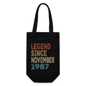 Vintage Legend Depuis novembre 1987, 37ème anniversaire - Sac à bouteille - noir - Devant