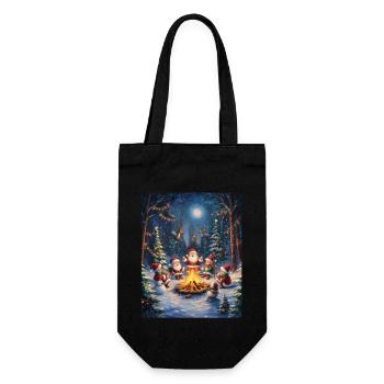 Père Noël Femmes Hommes Enfants Noël - Sac à bouteille - noir - Devant