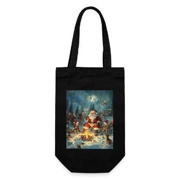 Père Noël Femmes Hommes Enfants Noël - Sac à bouteille - noir - Devant