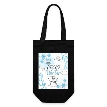 Hello Winter - Gift Bag for Bottles - black - Front