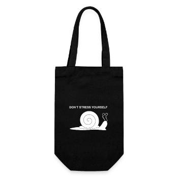 Don't stress yourself Snail - Gift Bag for Bottles - black - Front