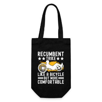 Recumbent Trike Liegetrike Liegedreirad - Gift Bag for Bottles - black - Front