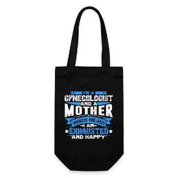 Gynecologist Gynecologist And A Mother - Gift Bag for Bottles - black - Front