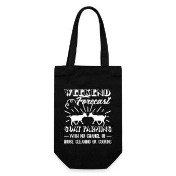 Weekend Forecast Goat Farming - Gift Bag for Bottles - black - Front