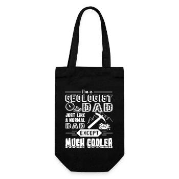 Geologist Geologist Dad Is Cooler - Gift Bag for Bottles - black - Front