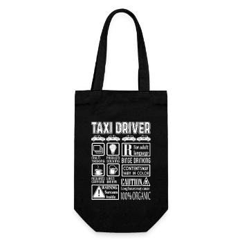 Taxi Driver Caution - Gift Bag for Bottles - black - Front