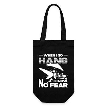 When I Go Hang Gliding I Know No Fear - Gift Bag for Bottles - black - Front