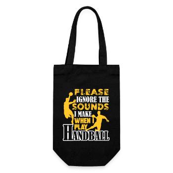 Ignore The Sounds I Make When I Play Handball - Gift Bag for Bottles - black - Front