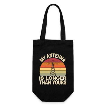 Meine Antenne Ist Länger Als Deine Ham Radio - Geschenkbeutel für Flaschen - Schwarz - Vorne