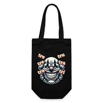 Clown effrayant avec tre-tre-tra-tru Internet Meme - Sac à bouteille - noir - Devant