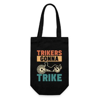 Recumbent Trike Liegetrike Liegedreirad - Gift Bag for Bottles - black - Front