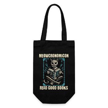 Meowcronomicon Lire de bons livres - Sac à bouteille - noir - Devant
