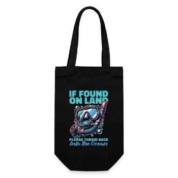 Snorkeling If Found On Land Please Scuba Diving - Gift Bag for Bottles - black - Front